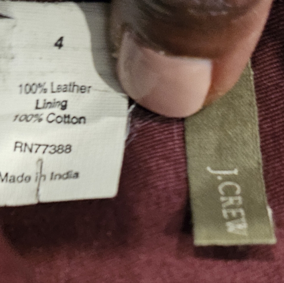 J Crew Vintage Burgundy Leather Skirt - Picture 3 of 3